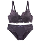 Scalloped Contour Push-Up T-Shirt Bra and Lace-Trim Hipster Brief Everyday Set