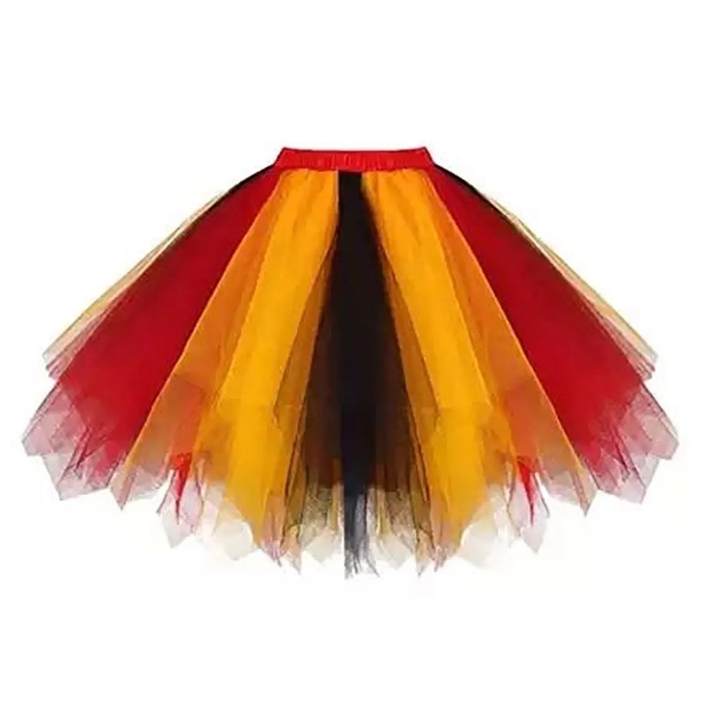 Layered Mesh Tutu Mini Skirt with Volume Pleats Festival Styling