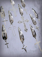 Gothic Cross Hair Clip Set Punk Streetwear Statement Accessories Collection