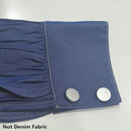 Chic Blue Chambray-Style Mini Dress with Voluminous Puff Sleeves