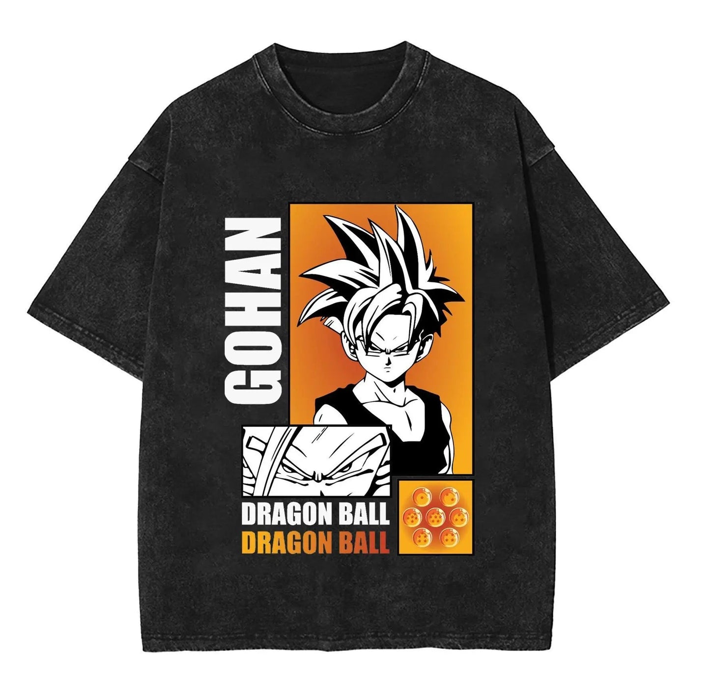 Vintage Anime Streetwear Graphic Oversized Washed Cotton Casual T-Shirt Design