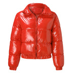Women's Cropped Quilted Puffer Jacket Hooded Lightweight Casual Winter Outerwear