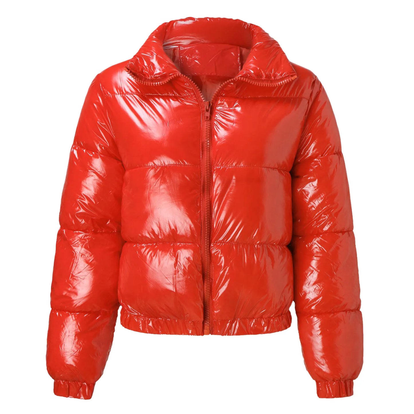 Women's Cropped Quilted Puffer Jacket Hooded Lightweight Casual Winter Outerwear