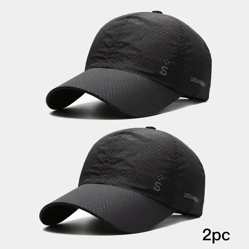 Lightweight Quick Dry Baseball Cap Adjustable Curved Brim Outdoor Performance Hat