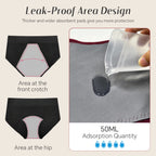 Three-Piece High-Waisted Menstrual Brief Set in Deep Jewel Tones