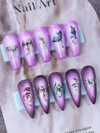 Gothic Butterfly and Celestial Nail Art Stickers for Alternative Manicure Designs