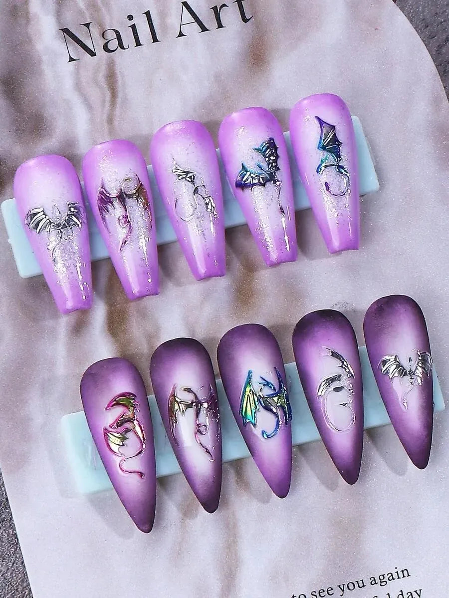 Gothic Butterfly and Celestial Nail Art Stickers for Alternative Manicure Designs