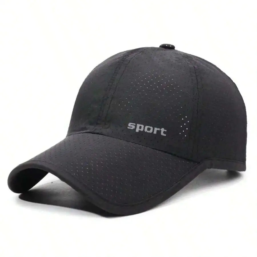 Men's Quick Dry Breathable Baseball Cap with Adjustable Fit for Outdoor Everyday Summer Wear