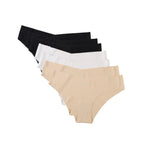 Seven-Piece Seamless V-Waist Bikini Brief Set in Modern Neutrals