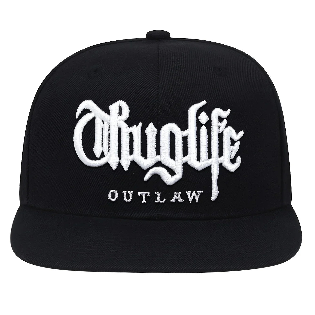 Embroidered Flat Brim Snapback Cap Adjustable Urban Streetwear Baseball Fashion Hat