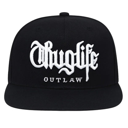 Embroidered Flat Brim Snapback Cap Adjustable Urban Streetwear Baseball Fashion Hat