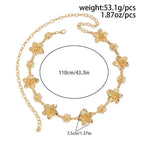 Delicate Floral Charm Waist Chain for Romantic and Bohemian Fashion Styling