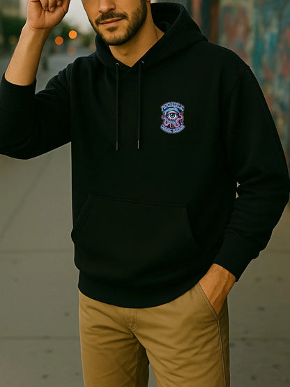 Psychedelic Graphic Fleece Hoodie for Statement Streetwear and Urban Styling
