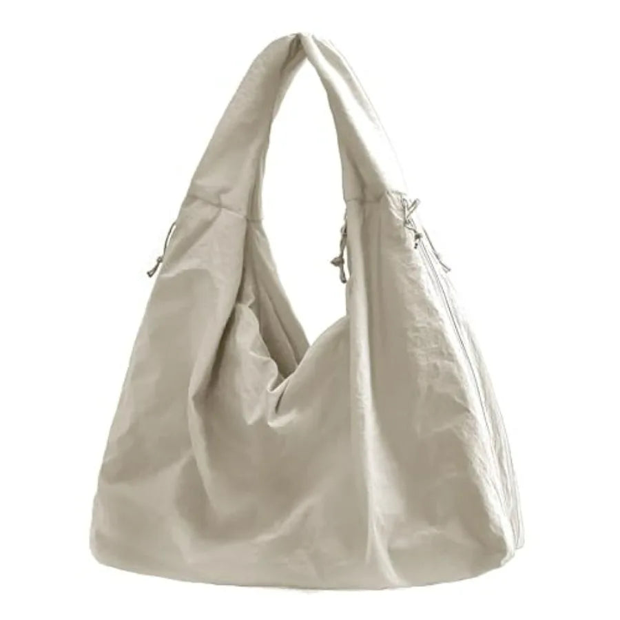Oversized Crescent Hobo Tote Bag with Soft Slouchy Everyday Design