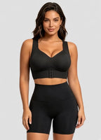 Fierce Leopard Print Front-Closure Support Bra with Wide Straps