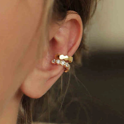 Irregular Geometric Ear Cuff for Punk Alternative Fashion Styling