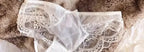 Crimson Red Textured Floral Lace Underwire Bra and Scalloped Panty Set