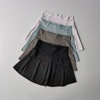High Waist Athletic Skort with Flared Hem Performance Tennis Styling