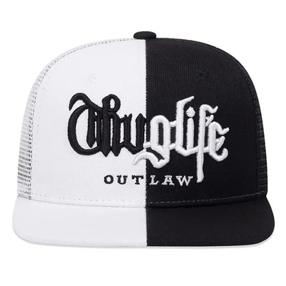 Embroidered Flat Brim Snapback Cap Adjustable Hip Hop Streetwear Baseball Hat