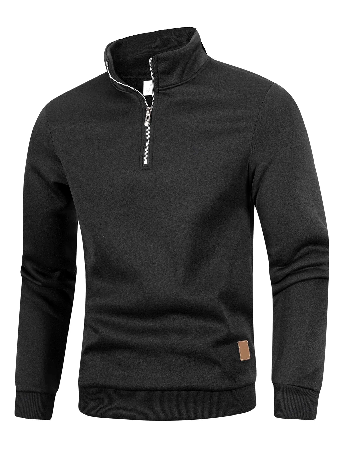 Men's Quarter Zip High Neck Minimalist Knit Casual Sweater Pullover