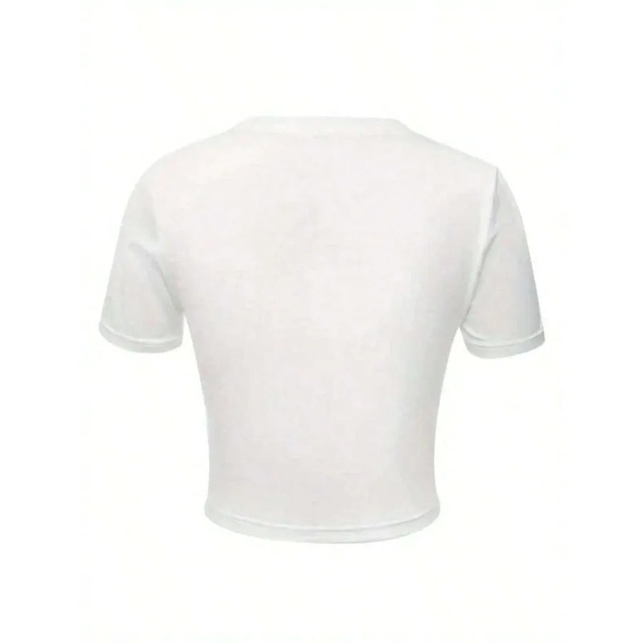 Retro Destination Graphic Baby Tee with Fitted Crop Streetwear Silhouette
