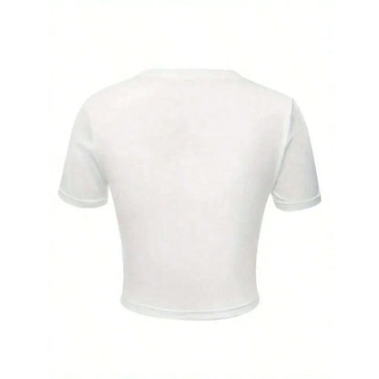Retro Destination Graphic Baby Tee with Fitted Crop Streetwear Silhouette