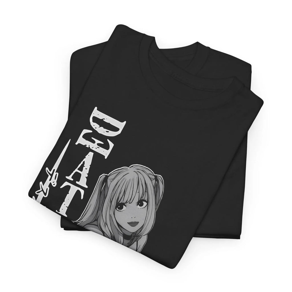 Anime-Inspired Gothic Maiden Graphic T-Shirt with Retro Manga Streetwear Aesthetic