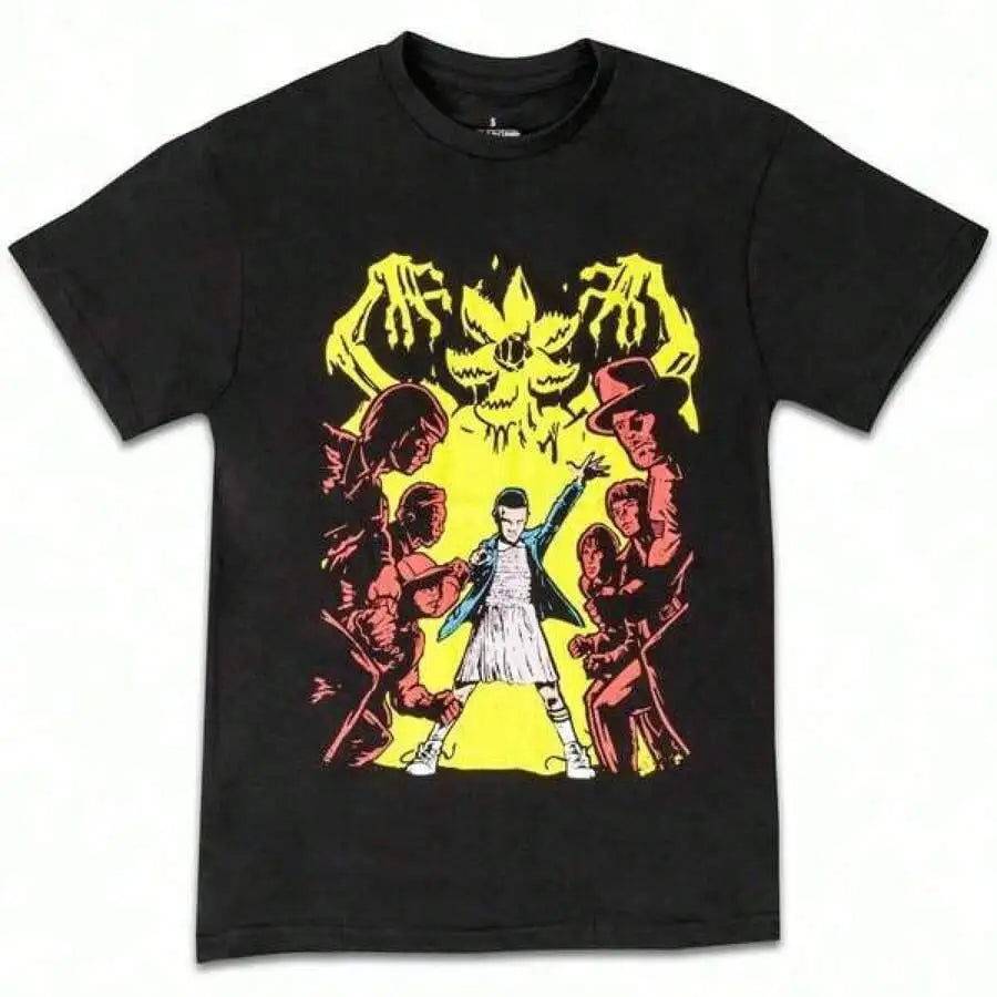 Retro Anime Gothic Graphic Streetwear T-Shirt with Manga-Inspired Artwork