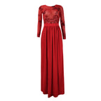 Cutout Detail Maxi Dress With Full Skirt And Side Slit