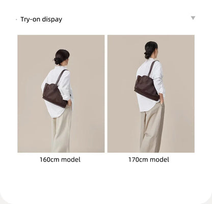Vintage Inspired Large Capacity Tote Bag with Multi Carry Design
