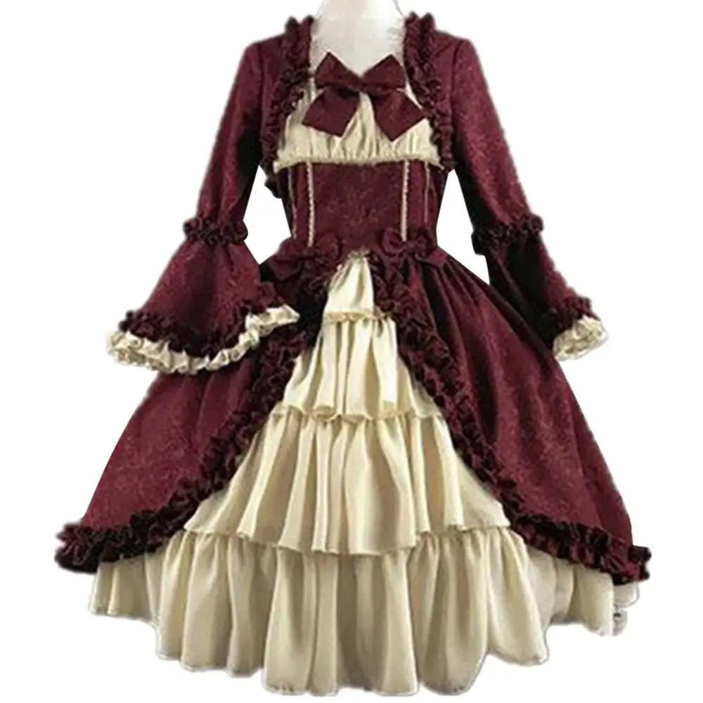 Victorian Gothic Layered Ball Gown with Dark Romantic Fashion Aesthetic
