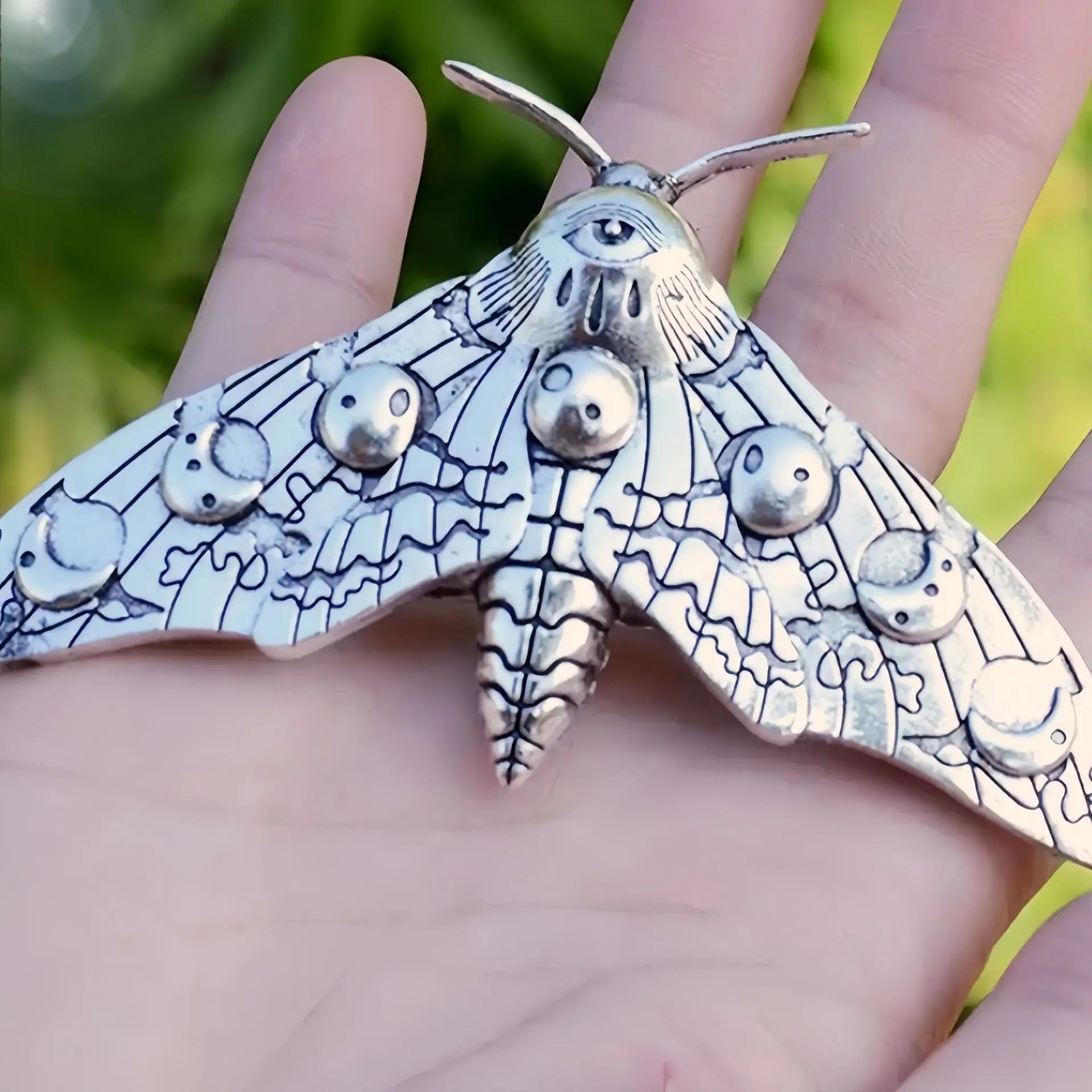 Vintage Gothic Moth Hair Clip Mystical Nature Inspired Statement Accessory