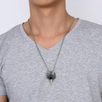 Dragon Sword Cross Pendant Necklace for Gothic Alternative Fashion