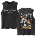 Retro Animation Inspired Sleeveless Tank Top with Dynamic Graphic Streetwear Artwork Design