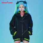 Women's Utility Inspired Jacket and Layered Outfit Set with Contemporary Streetwear Styling