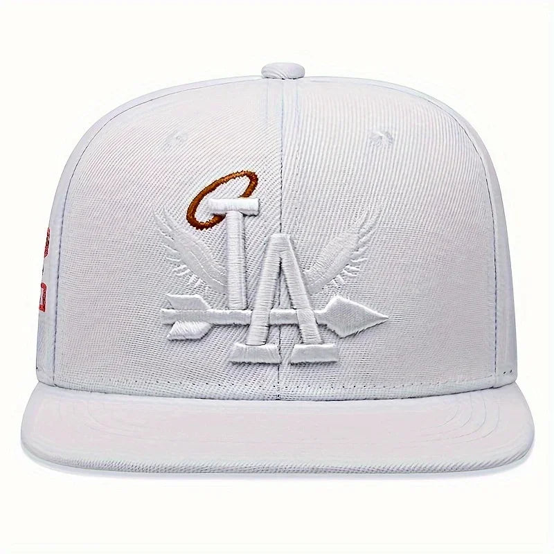 Embroidered Flat Brim Snapback Cap Adjustable Streetwear Hip Hop Baseball Fashion Hat