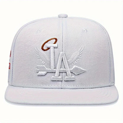 Embroidered Flat Brim Snapback Cap Adjustable Streetwear Hip Hop Baseball Fashion Hat