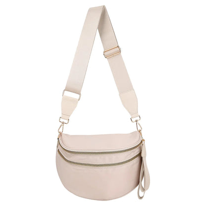 Nylon Sling Crossbody Bag with Adjustable Strap Compact Everyday Design