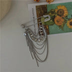 Punk Chain Garter Leg Accessory with Safety Pin Alternative Fashion Detail