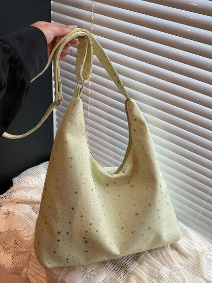 Large Slouchy Faux Leather Hobo Tote Bag with Relaxed Shoulder Design