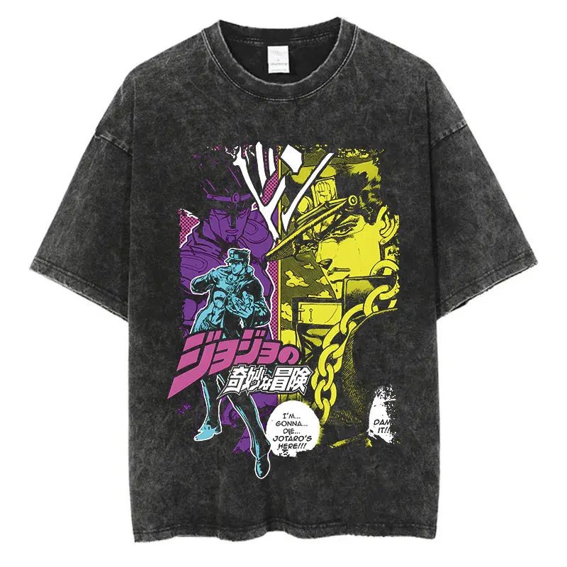 Dark Anime Goth Collage Graphic Oversized Vintage Streetwear T-Shirt