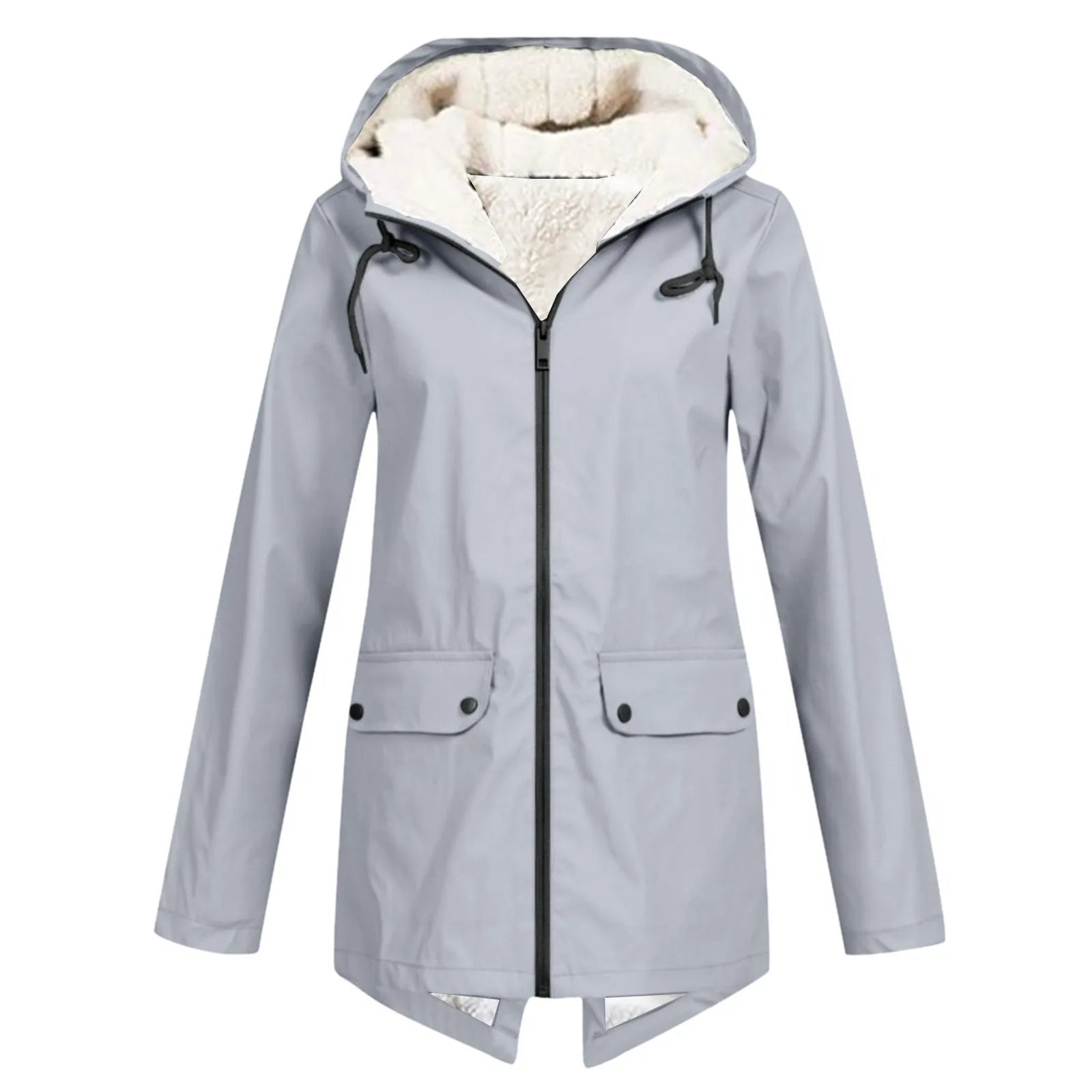 Women's Hooded Plush Lined Zip Jacket with Outdoor Inspired Everyday Comfort Style