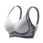 Modern Graphic Print Wire-Free Bra with Wide Smoothing Side Bands