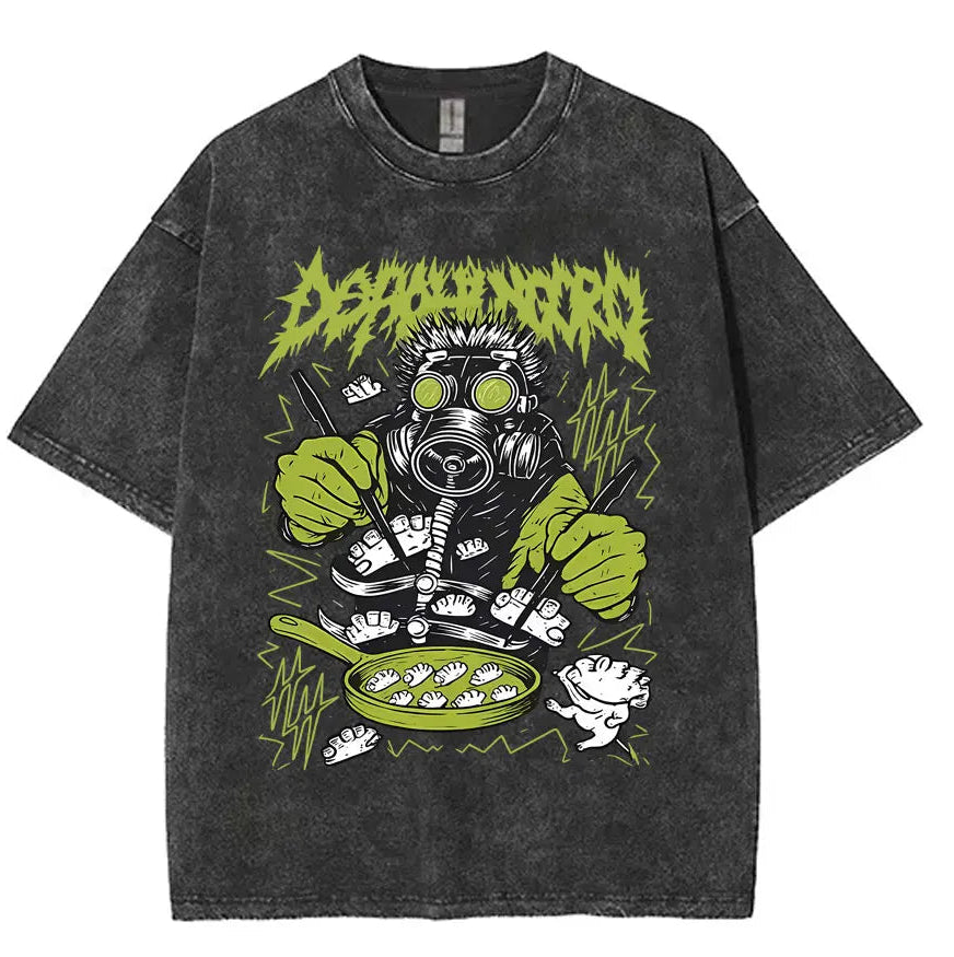 Anime Goth Punk Graphic Streetwear Shirt with Distressed Manga Art Style - BigCat Streetwear