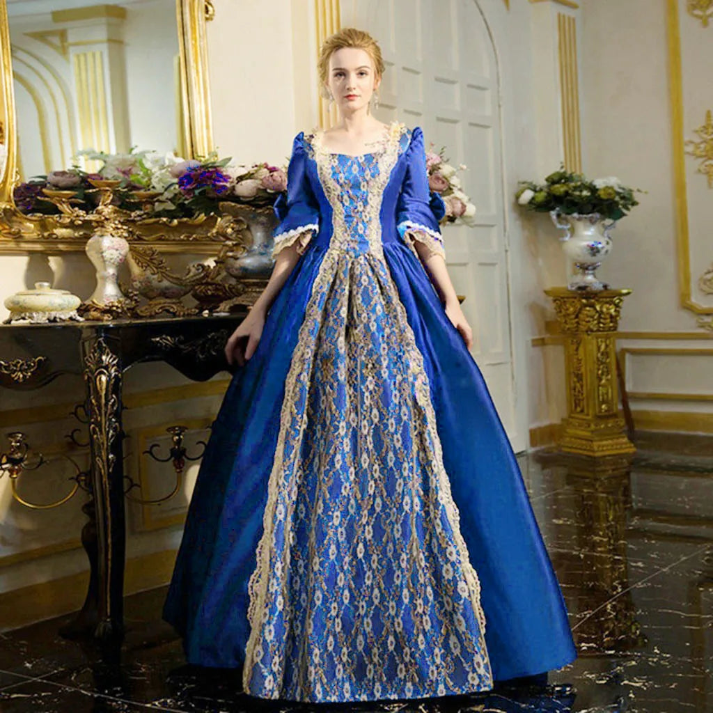 Victorian Inspired Lace Trim Formal Alternative Fashion Ball Gown