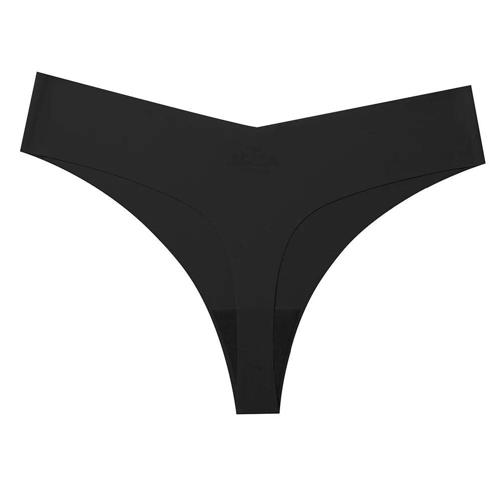 Seven-Piece Seamless V-Front Thong Set in Vibrant Jewel Tones