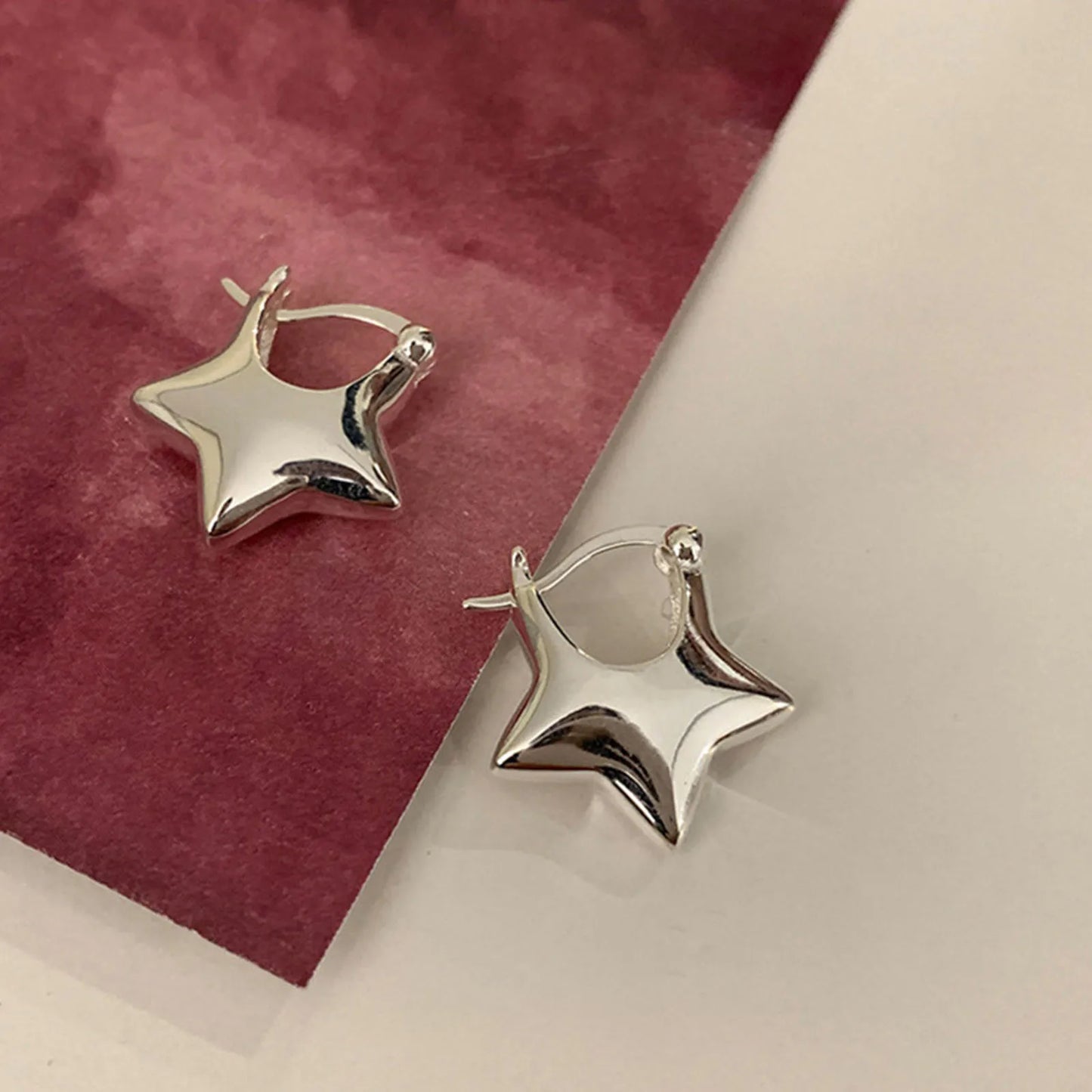 Celestial Star Hoop Earrings for Y2K Fairy Grunge and Alternative Fashion