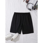 Men's Graphic Casual Shorts with Drawstring Waist Comfortable Everyday Streetwear Fit