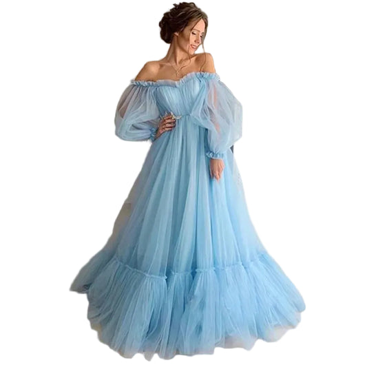 Ethereal Puff Sleeve Maxi Dress with Romantic Flowing Silhouette