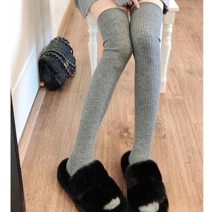 Ribbed Knee High Socks with Soft Stretch Knit for Everyday Casual Fashion Styling